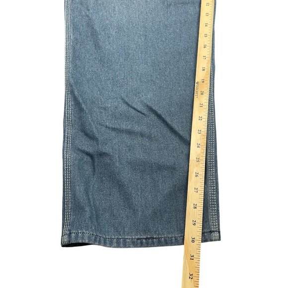 VTG Sears Roebucks Wear Tuff Carpenter Jeans Baggy Wide Leg Men Sz 46x32 Hip Hop - Picture 3 of 9